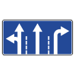 Дорожный знак 5.15.1 «Направления движения по полосам» (металл 0,8 мм, II типоразмер: 700х1400 мм, С/О пленка: тип А коммерческая)